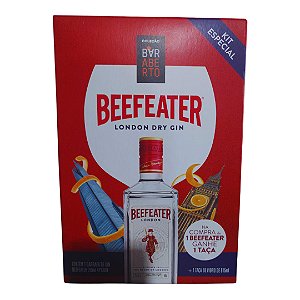 Kit Taça de Vidro Oficial + Gin Beefeater - 750 ml