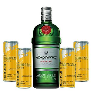 Combo Gin Tanqueray 1 Litro + 4 Red Bull Tropical - Bebidas BH Delivery -  ZapVendas (31) 9.7574-1007