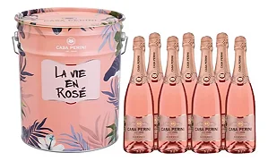 Balde com 7 Unidades Casa Perini Espumante Brut Rosé - 750 ml