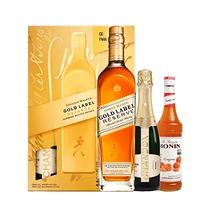 Kit Whisky Spritz Premium com Johnnie Walker Gold Label, Chandon e Monin