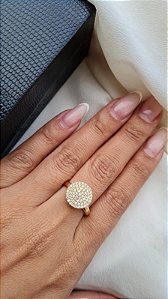 Anel Chuveiro Redondo em Ouro 18k