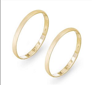 Aliança Tradicional 2mm em Ouro 18k