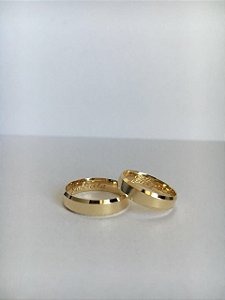 Aliança Chanfrada em Ouro 18k