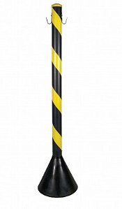 KIT 4 PEDESTAL POLIETILENO PRETO/AMARELO