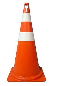 CONE RÍGIDO LARANJA/BRANCO