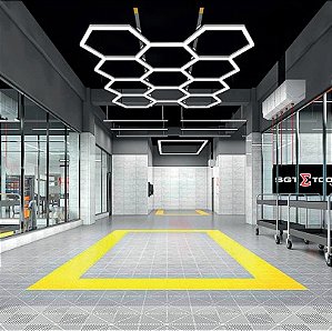 ILUMINAÇÃO EM LED HEXAGONAL COM 11 CÉLULAS