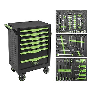 CARRO DE FERRAMENTAS 7 GAVETAS COM FERRAMENTAS