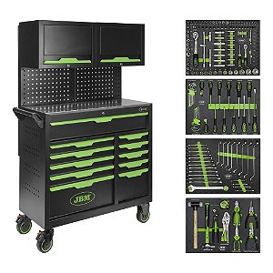 CARRO COM 172 FERRAMENTAS 11 GAVETAS I PAINEL E ARMÁRIO MODULAR