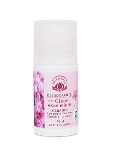 Desodorante Natural Floral (Gerânio) 70ml - BioEssência - Validade: 05/2028