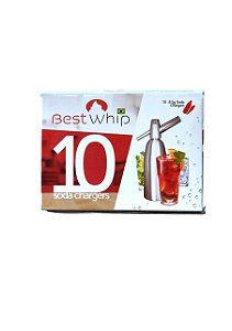 Kit 10 Cápsulas De Gás Co2 para Bebidas Gaseificadas Best Whip