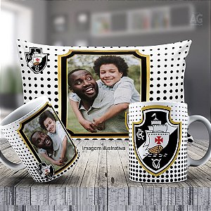 KIT 01 ALMOFADA E 01 CANECA PORCELANA FUTEBOL 20X30cm.