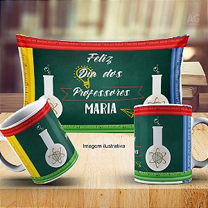 KIT 01 ALMOFADA E 01 CANECA PORCELANA PROFESSORES 20X30cm