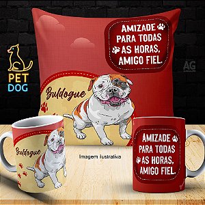 KIT 01 ALMOFADA E 01 CANECA PORCELANA  PET 30X30cm