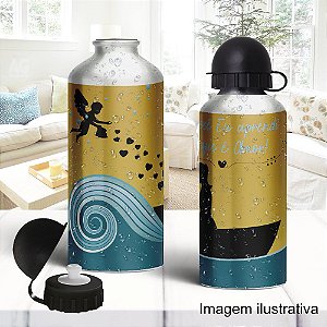 SQUEEZE ALUMINIO TEMA NAMORADOS 500ML.