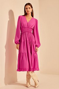 VESTIDO MIDI EVA - Pink
