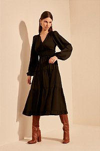 VESTIDO MIDI EVA - PRETO