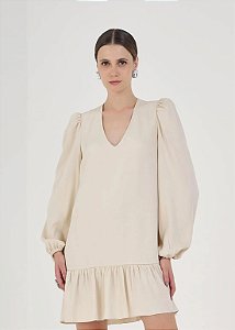 VESTIDO CURTO AGNES BAUNILHA
