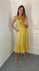 VESTIDO BANDANA AMARELO
