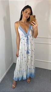 VESTIDO BOHO ÍSIS BRANCO/AZUL