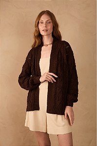 CASACO TRICOT VELEIRO CAFÉ