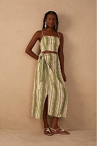 VESTIDO LISTRAS VERDE