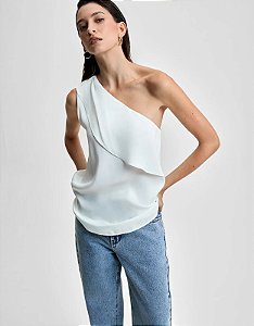 BLUSA ALONGADA ASSIMETRICA