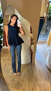 REGATA PEPLUM BIA MARINHO