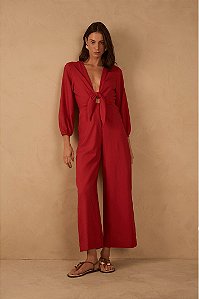 MACACÃO LINHO NÓ VERMELHO