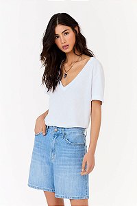 BERMUDA JEANS COM DESGASTE