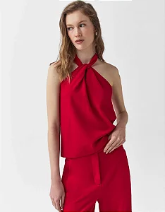 BLUSA CREPE VERMELHA