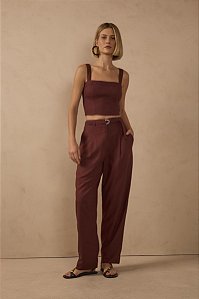 CALÇA GAIA CENOURA MARROM