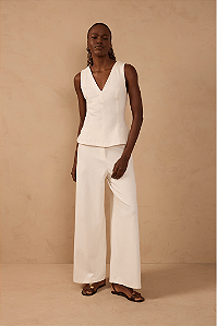 CALÇA MALHA ALFAIATARIA OFF WHITE