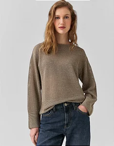 BLUSA TRICOT LUREX FUME
