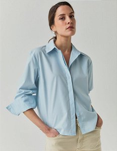 CAMISA RETA AZUL CLARO