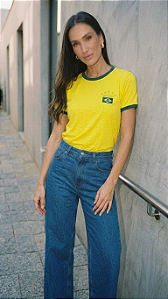 CAMISA BRASIL TEXTURA ONCINHA