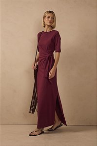 VESTIDO AURORA VINHO