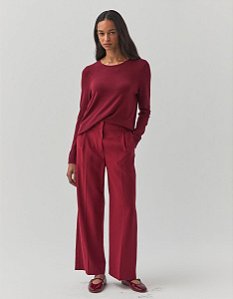 BLUSA TRICOT BASICA BORDÔ