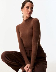 BLUSA TRICOT MARROM