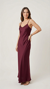 SLIP DRESS MARSALA