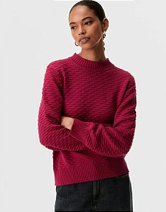 BLUSA TRICOT TEXTURA ROSA