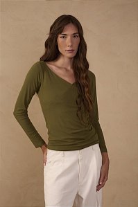 BLUSA CREPE VERDE