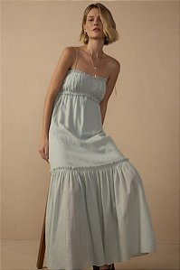 VESTIDO XADREZ VERDE ÁGUA
