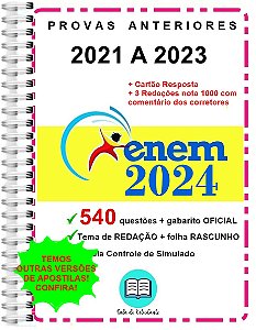 Enem 2023 -540 questões Provas 2021 a 2023 + gabarito OFICIAL