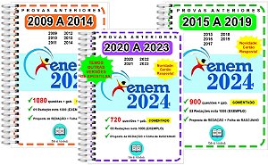 Enem 2024 - 2700 questões Provas Anteriores 2009 a 2023 + gabarito COMENTADO