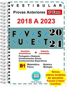 Fuvest 2ª Fase BIOLÓGICAS Provas Anteriores 2018 a 2023 + gabarito COMENTADO