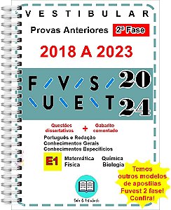 Fuvest 2ª Fase EXATAS Provas Anteriores 2018 a 2023 + gabarito COMENTADO
