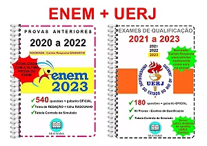 Enem 2020 a 2023 + Uerj 1 Fase 2021 a 2023 + Gabarito Oficial