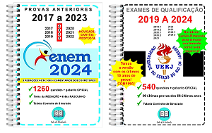 Enem 2017 a 2023 + Uerj 1 Fase 2019 a 2024 + Gabarito Oficial