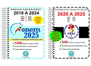 Enem 2018 a 2024 + Uerj 1 Fase 2020 a 2025 Gabarito Oficial