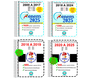 Enem 2009 a 2024 + Uerj 1ª Fase 2016 a 2025 Gabarito Oficial